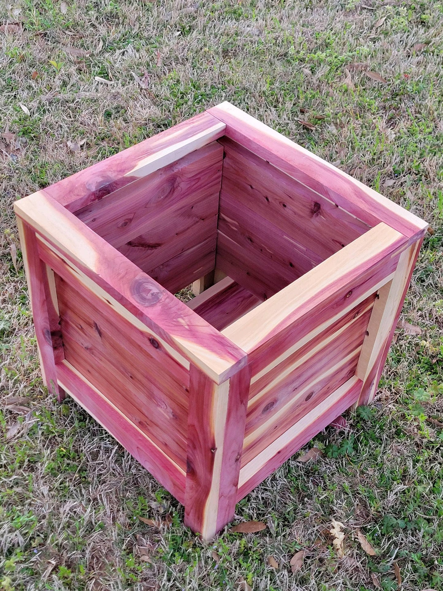 Cedar Planter Box 14.75 x14.75 Made With 3/4 boards Not Fence Pickets Sturdy Beautiful