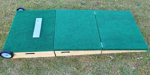 Baseball Pitching Mound Large 40 Inches Wide with Wheels Folding Foldable Rolling Rolls Youth Size and Up Available Free Shipping