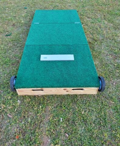 Baseball Pitching Mound Large 40 Inches Wide with Wheels Folding Foldable Rolling Rolls Youth Size and Up Available Free Shipping